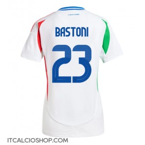 Italia Alessandro Bastoni #23 Seconda Maglia Femmina Europei 2024 Manica Corta